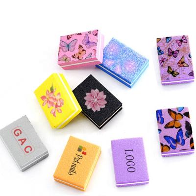 China Nail Polish Tools Mini Nail Buffer Square Mini Nail File Block 100/180 Side Double Than Mini Sponge Nail Buffer Sanding Blocks NPB001 for sale