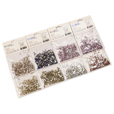 China Selling Nail Art Beauty DIY Best Lasting Using Quality Chunky Flatback Multi Color Nail Rhinestones for sale