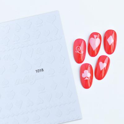 China Luxury Nail Art Beauty DIY Nail Art Sticker Card Widely Used Card Poker Luxury Decal for sale