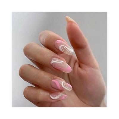 China Best Price Top Quality 24 Pcs / French Box ABS Full Cover Custom Fake Nails for sale