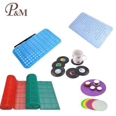 China Source industrial factory supply plastic mat in bathroom shower room cup outdoor plastic pad on table for sale