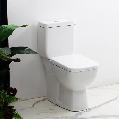 China Economical 2022 Automatic Operation Custom Design Simple Modern Style Wash Down Two Piece Toilet for sale