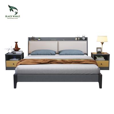 China Modern Bedroom Furniture Storage Wooden Bed Bed For Bedroom Furniture Double Bed for sale