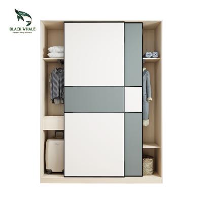 China Modern Storage Sliding Door Wardrobe 2 Door Wardrobe Bedroom Furniture Wardrobe for sale