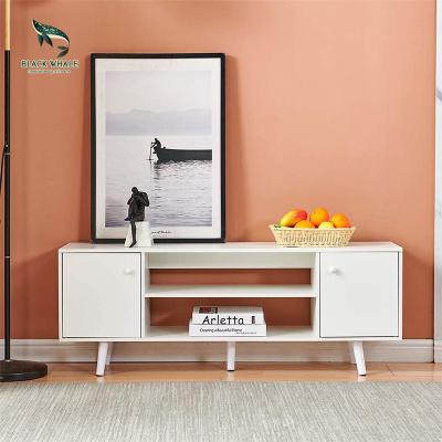 China Smart Modern Display Design Storage Furniture Wooden Table MDF TV Stand Living Room Cabinets for sale