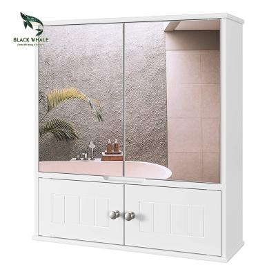 China Modern Mirror Vanity Storage Drawers Wall Mounted Manufacturer Bathroom Cabinet Freestanding Organizer for sale