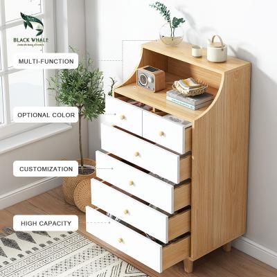 China Customization Bedroom Furniture Sets Nachttisch Wooden Drawer Side Mordern Cabinets Nightstands Bedside Table for sale