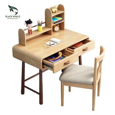 China Modern Solid Wood Kids Study Table Kids Furniture Sets Fashion Computer Table Storage Desk for sale