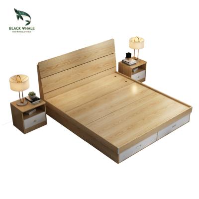 China (Others) Wooden Adjustable Furniture Set Single Bed Adult King Size Double Bed for sale