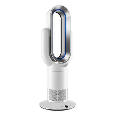 China Portable Bladeless Oscillating Tower Heater Hot Cool Fan Bladeless Hot And Cool Hotel Fan for sale