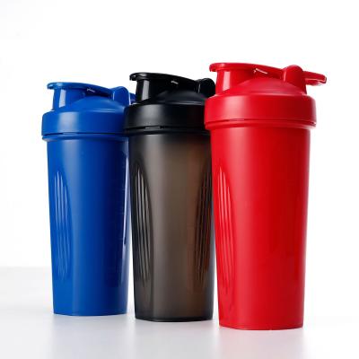 China Eco-Friendly Plastic Fitness Logo Slim Plain Gym Protein Shaker Bottle Custom Made From Black 700ml Viable for sale