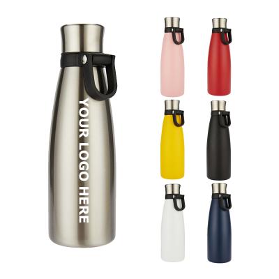 China New PORTABLE 500ml Bullet Wall Stainless Steel Patented Shape Insulated Double Thermal Vacuum Flask With Handle for sale