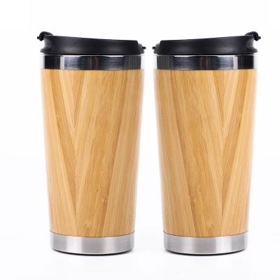 China Viable Modern Minimalist Portable Handle Coffee Travel Comfortable Bamboo Mug for sale