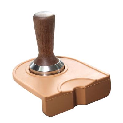 China Sustainable 304 Stainless Steel Diameter 58MM Material Wooden Handle Coffee Powder Tamper for sale