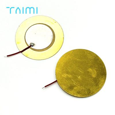 China Thickened Alarm Sound Buzzer Disc 20mm 27mm 31mm Piezo Ceramic Brass Buzzer Sheet for sale