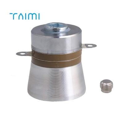 China Silver Aluminum Alloy 100W 28KHz Ultrasonic Piezo Transducer Cleaner for sale