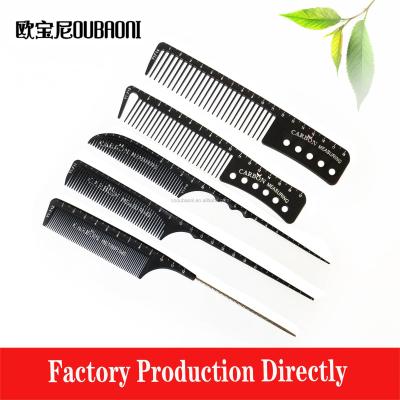 China New Salon Carbon Fiber Comb Y1 Anti-Static Measuring Custom Printed Combs Cutting Comb Hair Comb (1) for sale