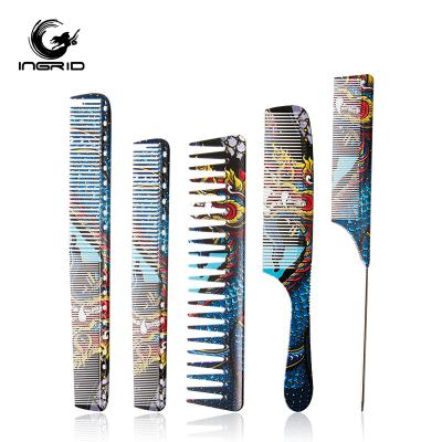 China Wholesale Tooth Hair Professional Starter Salon Tools Comb Teasing Fine and Wide Hair Barber Comb for sale