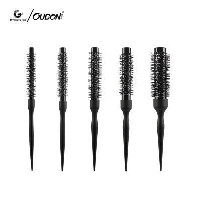 China Nondisposable Salon Ceramic Ionic Round Hair Brush Round Blow Dry Styling Hairbrush Set Mini Brush for sale