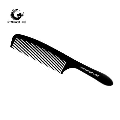 China Hot Sale Matte Black Makeup Comb High Home Detangling Carbon Hair Temperature Resistant Anti-Static Comb Salon for sale