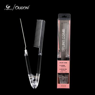 China Home Salon Barber Hair Styling Hair Straightener Folding V Shape Comb Styling Tool For Travel for sale