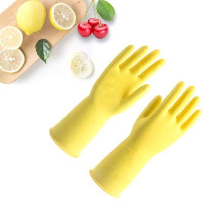 China Good Elasticity Topwill 2022 New Dish Washing Household Colorful Natural Latex Heat Resistant Cleaning Rubber Gloves for sale