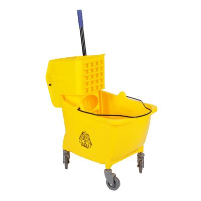 China Durable Topwill 36L 9.5 Gallon Large New Durable Industrial Industrial Cart Broom Bucket With Wringer And Wheels for sale