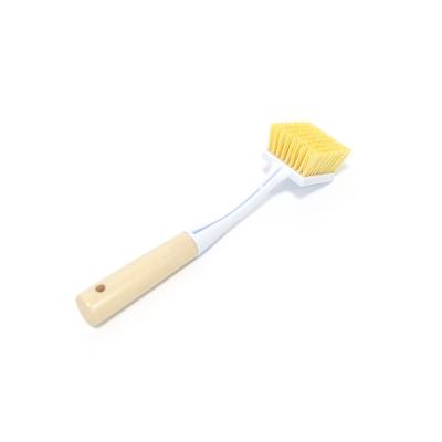 China Topwill Sustainable Kitchen Tool Made of Sustainable Materials Dish Pot Brush with Wooden Handle Plastic Free Home Cleaning Dish Brush for sale