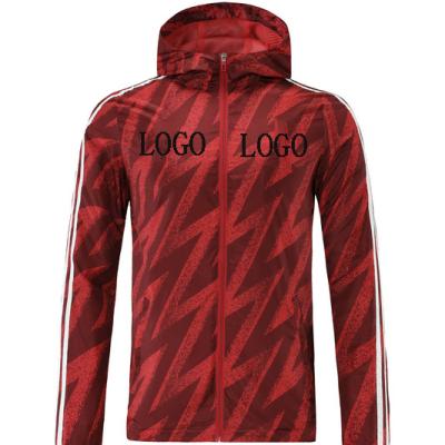 China 2021 2022 Rea Madrid Club Waterproof Hooded Sets Customized Football Anorak Thai Quality for sale