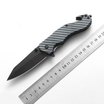 China High Grade 3Cr13 Folding Pocket Knife Carbon Fiber Handle Non-variable Outdoor Self Defense Survival Camping Knives for sale