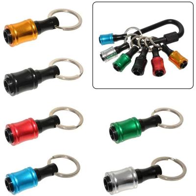 China Household Tool Kit Hex Leg Screwdriver Bit Holder Extension Bar Key Chain Hard Driver Keyring for sale