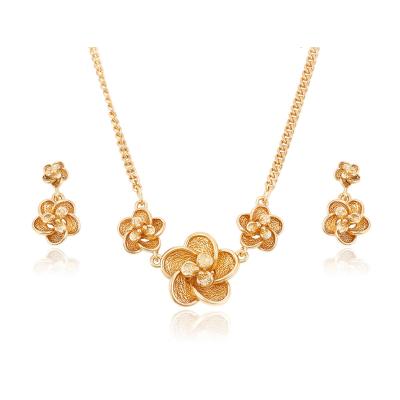 China New BOHEMIA Flower 18k Style Fashion Necklace And Earring Jewelry Sets for sale