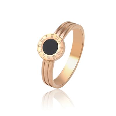 China CLASSIC neutral jewelry new fashion joker stainless steel personality simple material design rose gold ring for sale