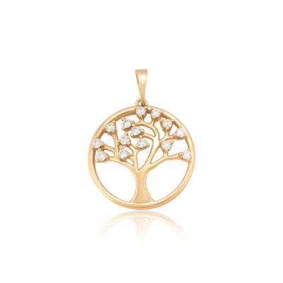 China New CLASSIC Elegant Tree of Happiness Environmental Protection Gold Jewelry 18K Copper Pendant Pendant for sale