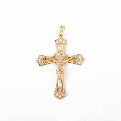 China Fashion Design CLASSIC Luxury High Quality Pendant Environmental Protection Copper Jewelry Personalized Cross Gold Plated Pendant for sale