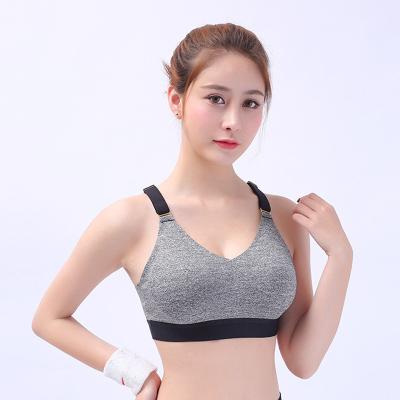 China 2021 custom made sexy fashion yoga bra high quality nylon breathable without steel ring for sale