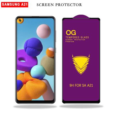 China Full 99% Full Coverage 9H OG Clear 9H Armor Gold Coverage For Samsung A21 A21s Screen Glass Protector for sale