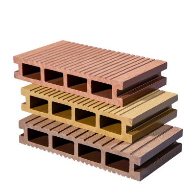 China Outdoor Wood Plastic Composite Decking Flooring Embossed Flooring Waterproof And UV-Resistant Deck WPC Solid Decking for sale