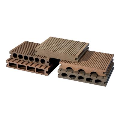 China PVC Solid Wood Texture Anti Rot Factory Price Waterproof Wpc Decking For Garden Fence Flooring for sale