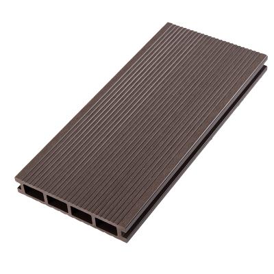 China Outdoor Wood Plastic Composite Decking Wood Grain Wpc Decking Waterproof Anti-Slip Wear Resistant for sale