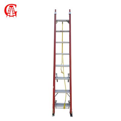 China Aluminum Folding Ladders FRP Extension Fiberglass D-Rung Extension Ladder for sale