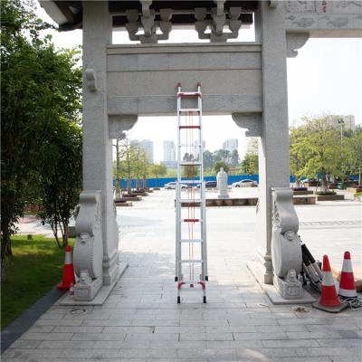 China Folding Ladders Aluminum Single Side European Standard Telescopic Ladder for sale