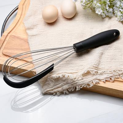 China Large #304 Viable Egg Beaters Cooking Beaters with ABS Handle and Silicone Scraper Function for sale