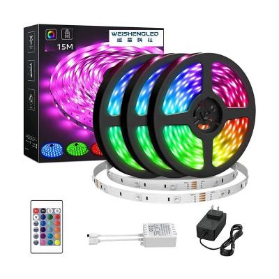 China Warehouse SMD 5050 RGB Led Strip Lights With IR Remote Control for sale