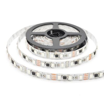 China Desktop SM16703 UCS1903 Led Strip IP20 5m Programmable Black PCB 12V 60leds/m Pixel 20IC RGB Led Strip ws2811 for sale