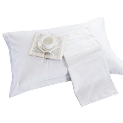 China 300TC Hotel Bedding Set Pillow Case Cover Custom White Viable 100% Cotton Single Pillowcase for sale