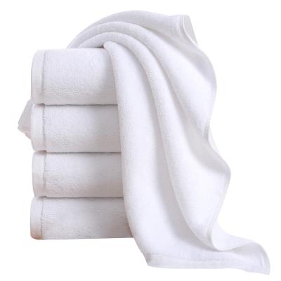 China Factory Custom Soft QUICK DRY 16S 500g White Bathroom Towel Set Terry Cotton Hotel Bath Towel for sale