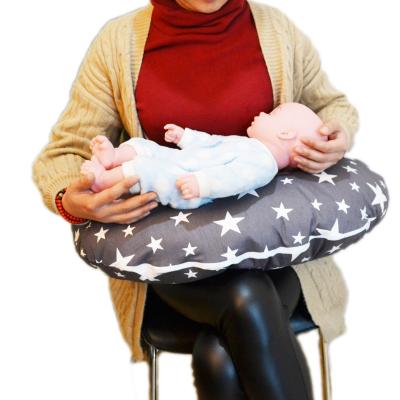 China 100% Cotton Nursing Nursing Nursing Pillow Pregnancy Support Pillow Multifunctional Baby Pillow Moon Shape for sale