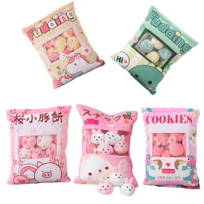 China Body Customized Cute Dinosaur Plush Toys Snack Pillow Funny Small Toy Pillow Rabbit Pillow for sale