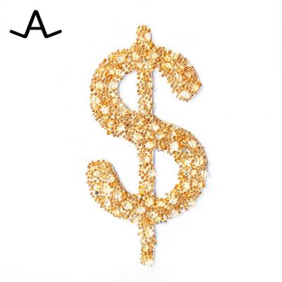 China Mix Washable Crystal Dollar Sparking Rhinestone Hotfix Crystal Transfer For Garment Shoes DIY Hats for sale